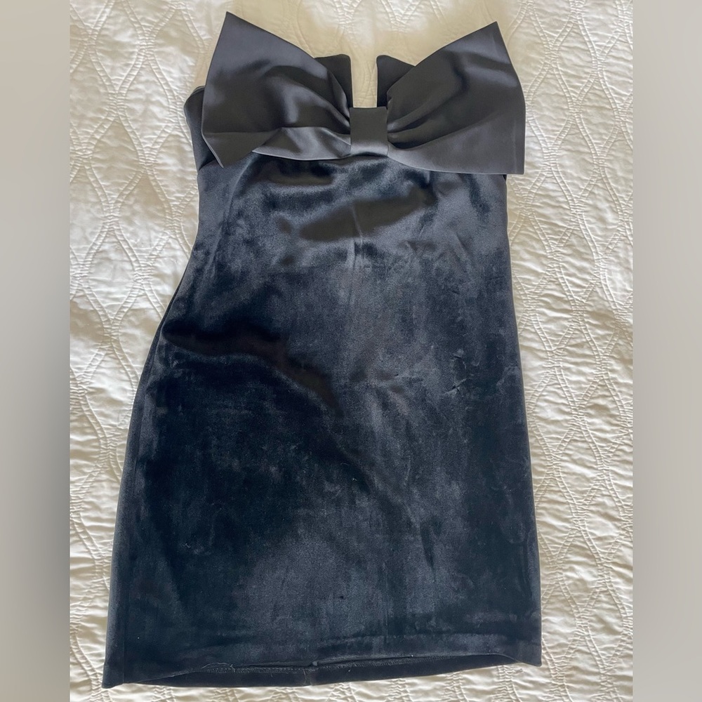 Black Velvet Mini Dress